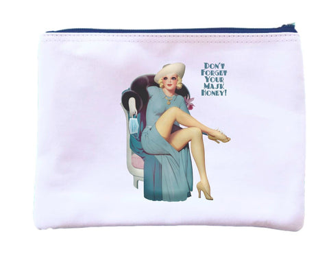 Don’t Forget Your Mask Honey Zipper Pouch