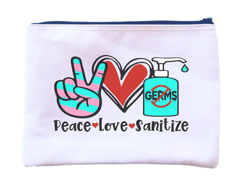Peace Love Sanitize Zipper Pouch